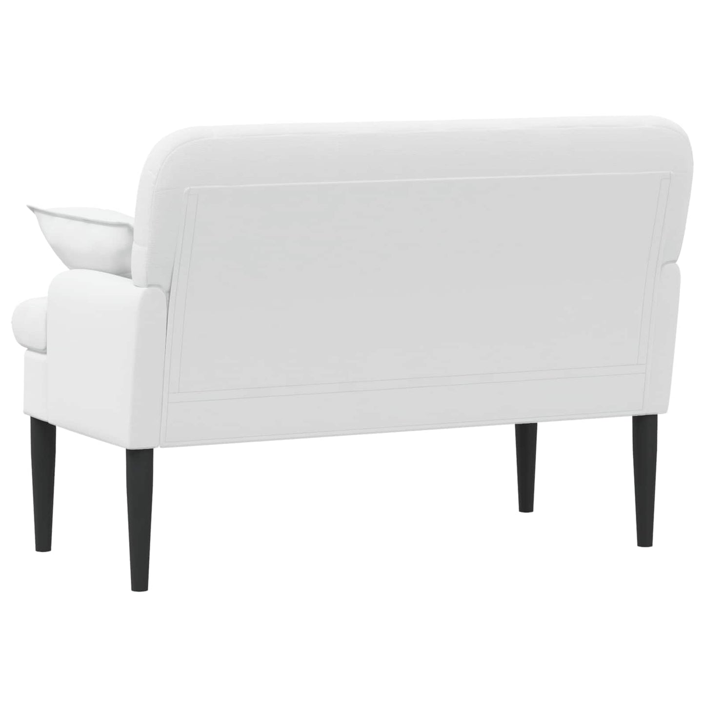 Pohovka S Knoflíkovým Prošíváním Bílá 111 X 68 X 80 Cm Textil