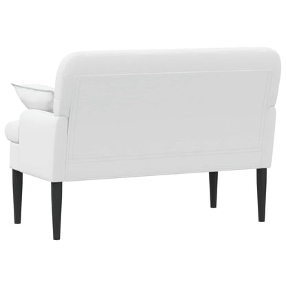 Pohovka S Knoflíkovým Prošíváním Bílá 111 X 68 X 80 Cm Textil
