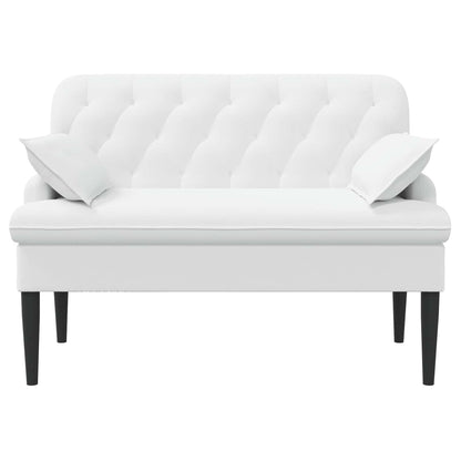 Pohovka S Knoflíkovým Prošíváním Bílá 111 X 68 X 80 Cm Textil