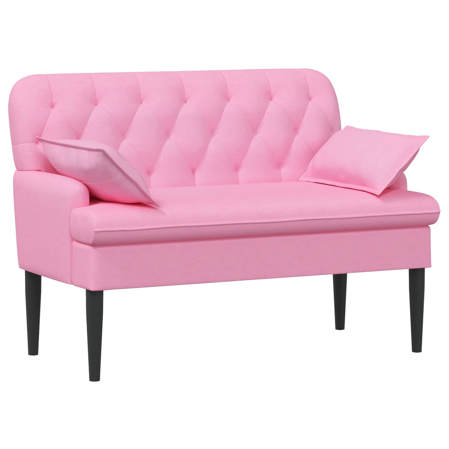 Pohovka S Knoflíkovým Prošíváním Růžová 111 X 68 X 80 Cm Textil