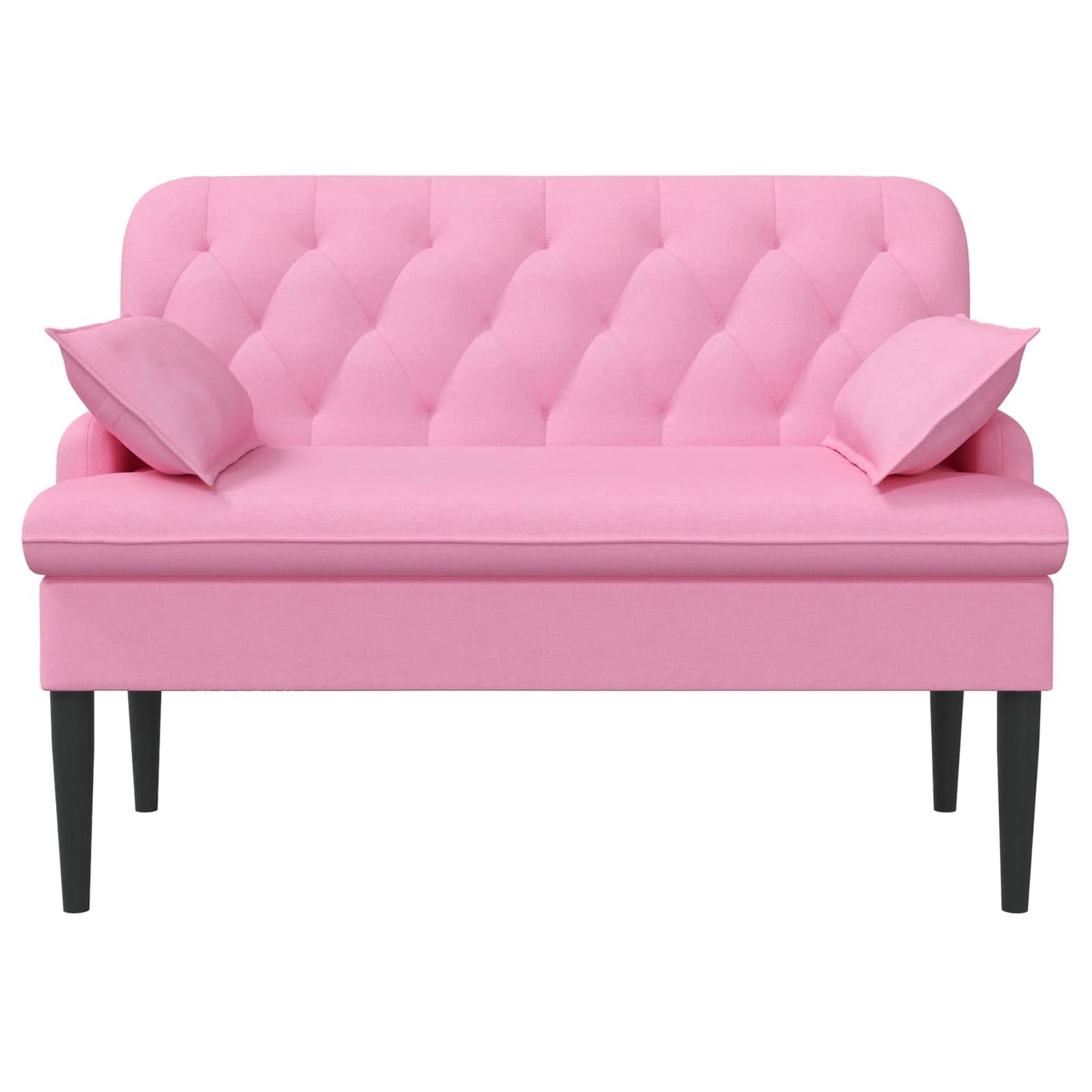 Pohovka S Knoflíkovým Prošíváním Růžová 111 X 68 X 80 Cm Textil