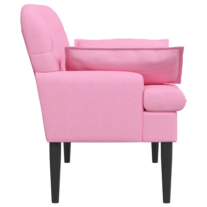 Pohovka S Knoflíkovým Prošíváním Růžová 111 X 68 X 80 Cm Textil