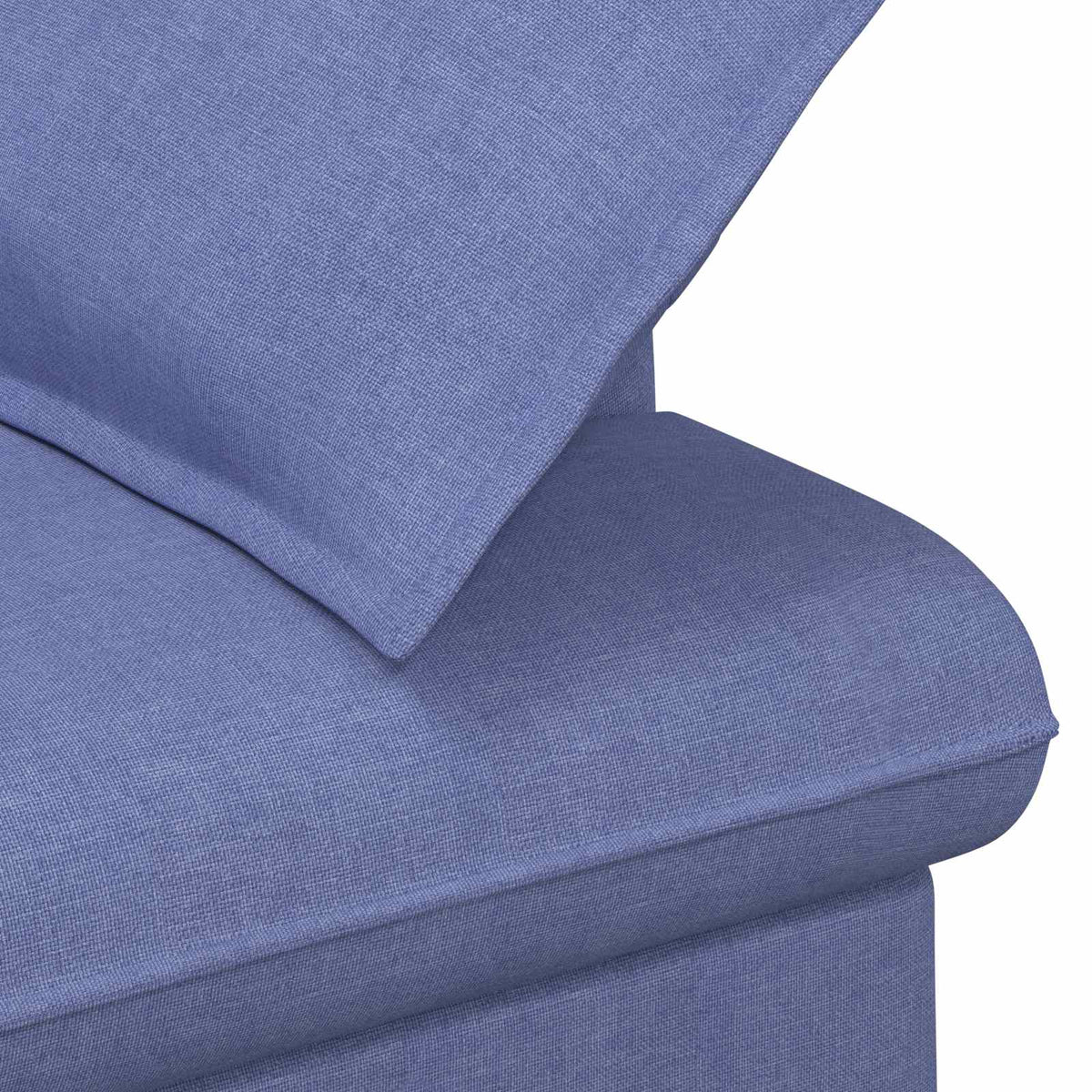 Pohovka S Knoflíkovým Prošíváním Modrá Džínovina Textil