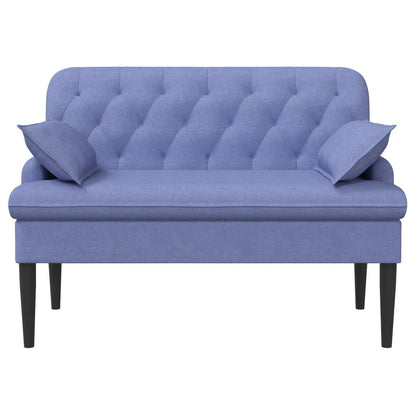 Pohovka S Knoflíkovým Prošíváním Modrá Džínovina Textil