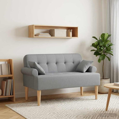 Pohovka S Knoflíkovým Prošíváním Světle Šedá 120 X 65 X 79 Cm
