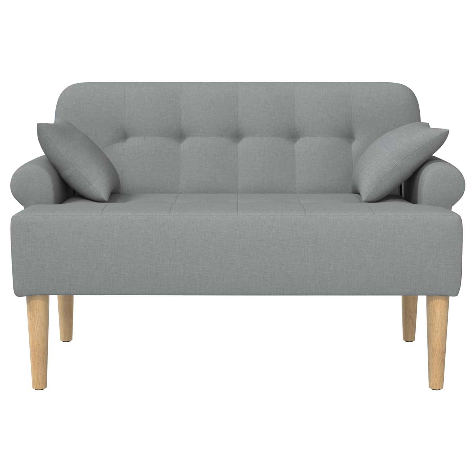 Pohovka S Knoflíkovým Prošíváním Světle Šedá 120 X 65 X 79 Cm