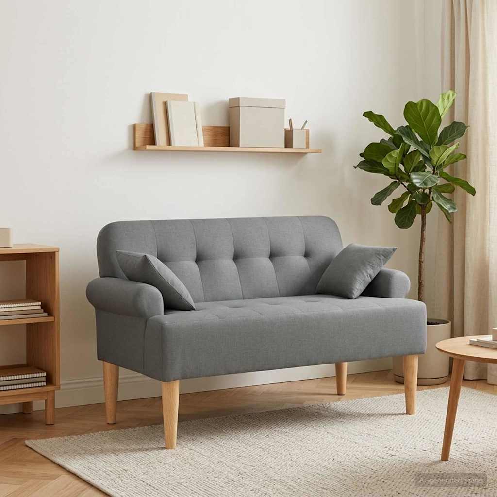 Pohovka S Knoflíkovým Prošíváním Tmavě Šedá 120 X 65 X 79 Cm