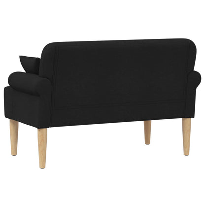 Pohovka S Knoflíkovým Prošíváním Černá 120 X 65 X 79 Cm Textil