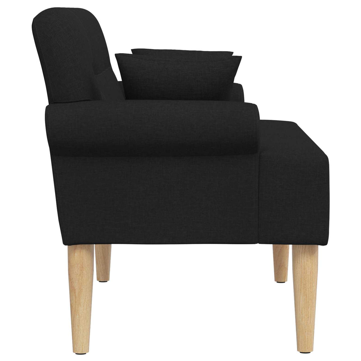Pohovka S Knoflíkovým Prošíváním Černá 120 X 65 X 79 Cm Textil
