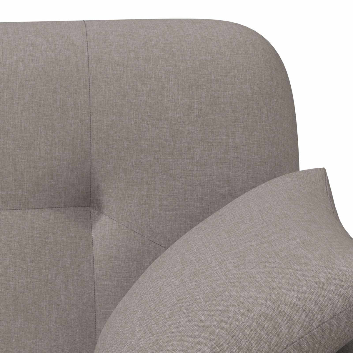 Pohovka S Knoflíkovým Prošíváním Taupe 120 X 65 X 79 Cm Textil