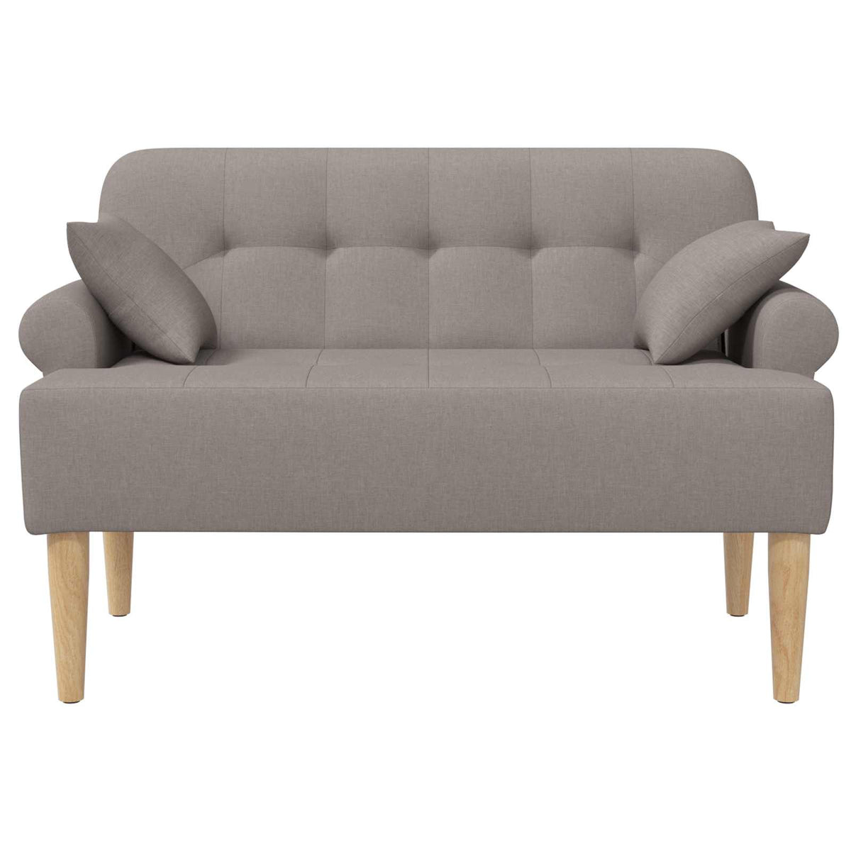 Pohovka S Knoflíkovým Prošíváním Taupe 120 X 65 X 79 Cm Textil