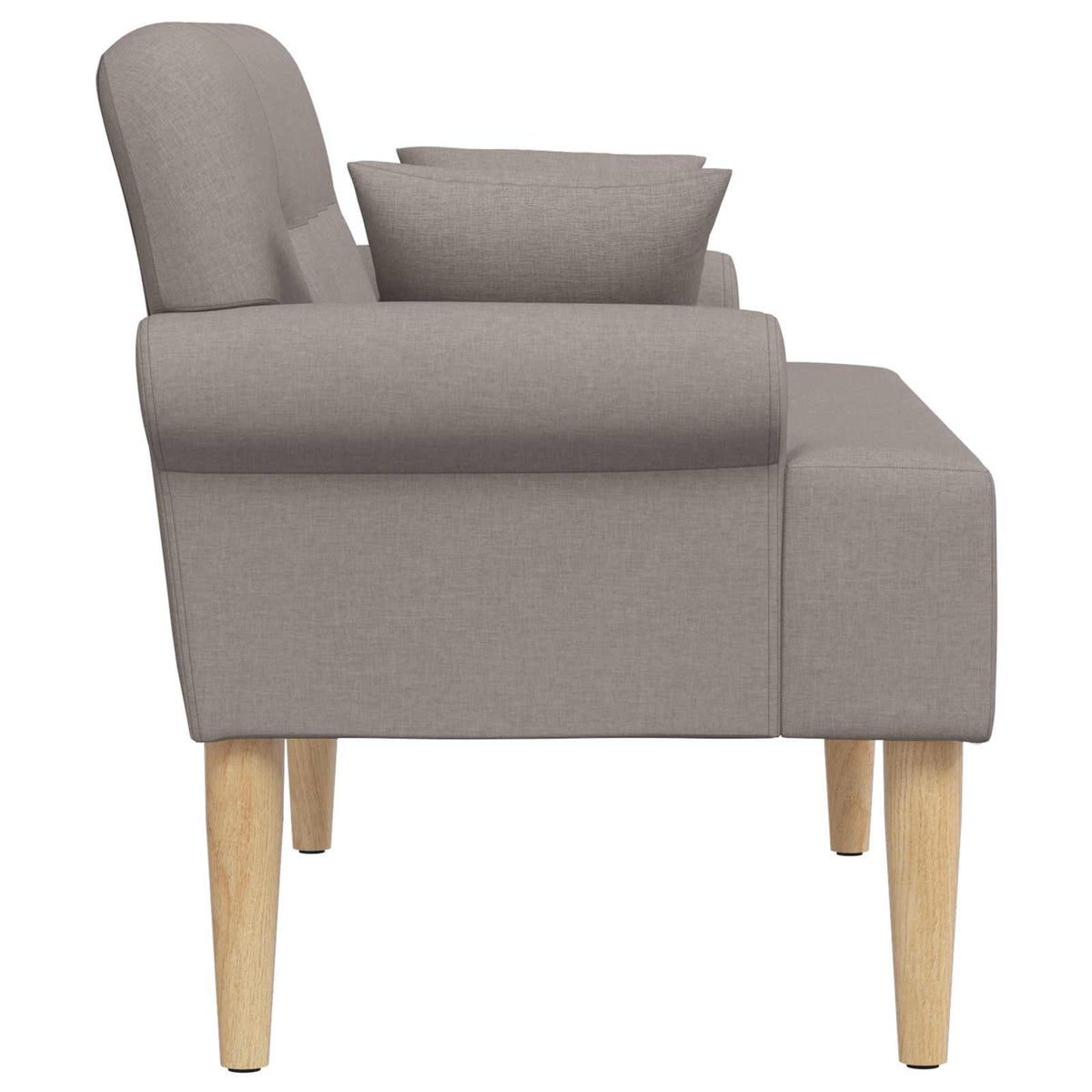 Pohovka S Knoflíkovým Prošíváním Taupe 120 X 65 X 79 Cm Textil