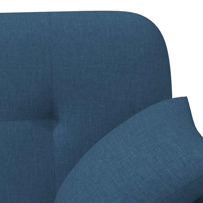 Pohovka S Knoflíkovým Prošíváním Modrá 120 X 65 X 79 Cm Textil
