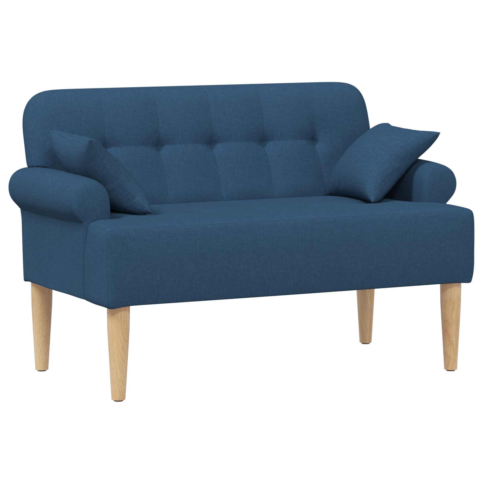 Pohovka S Knoflíkovým Prošíváním Modrá 120 X 65 X 79 Cm Textil