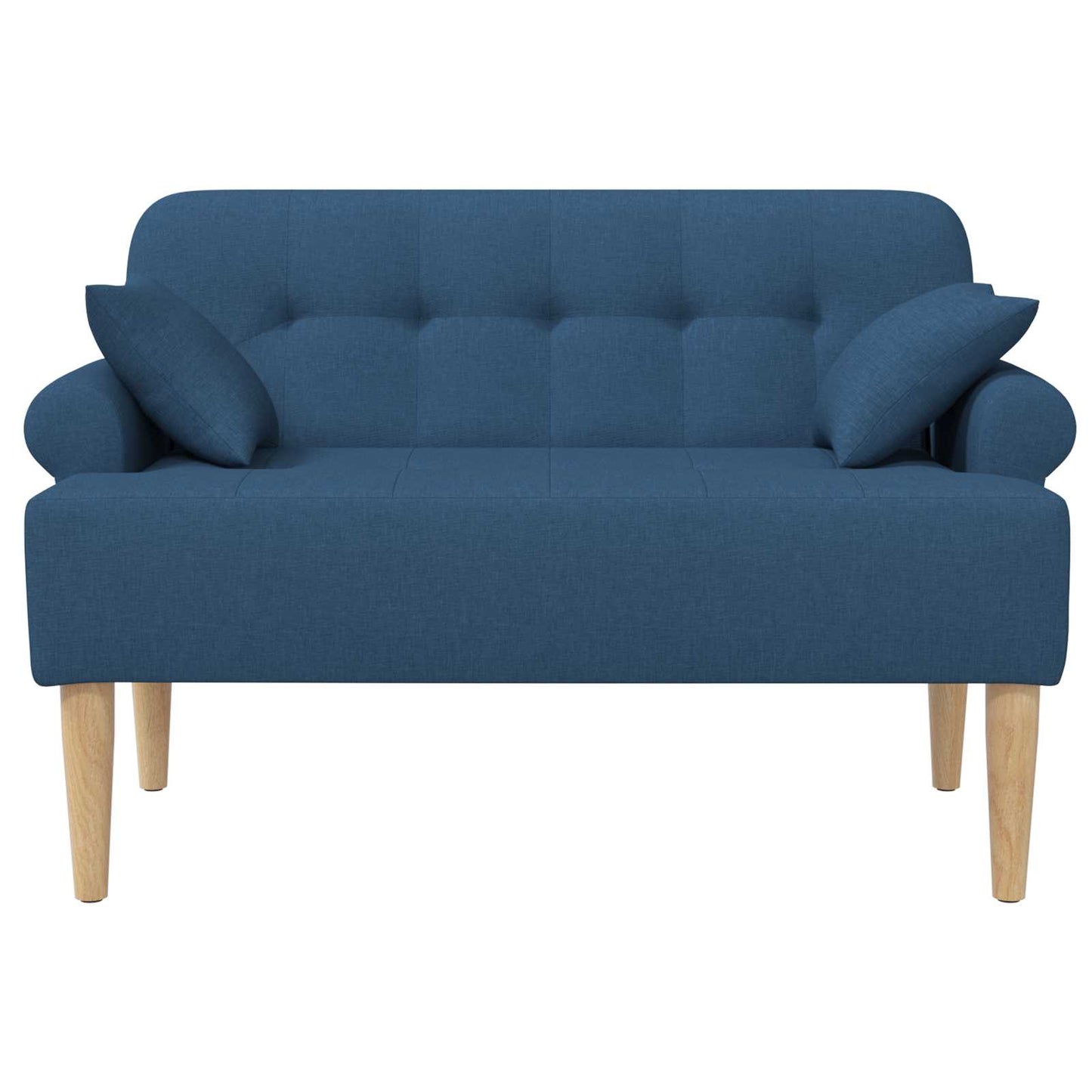 Pohovka S Knoflíkovým Prošíváním Modrá 120 X 65 X 79 Cm Textil
