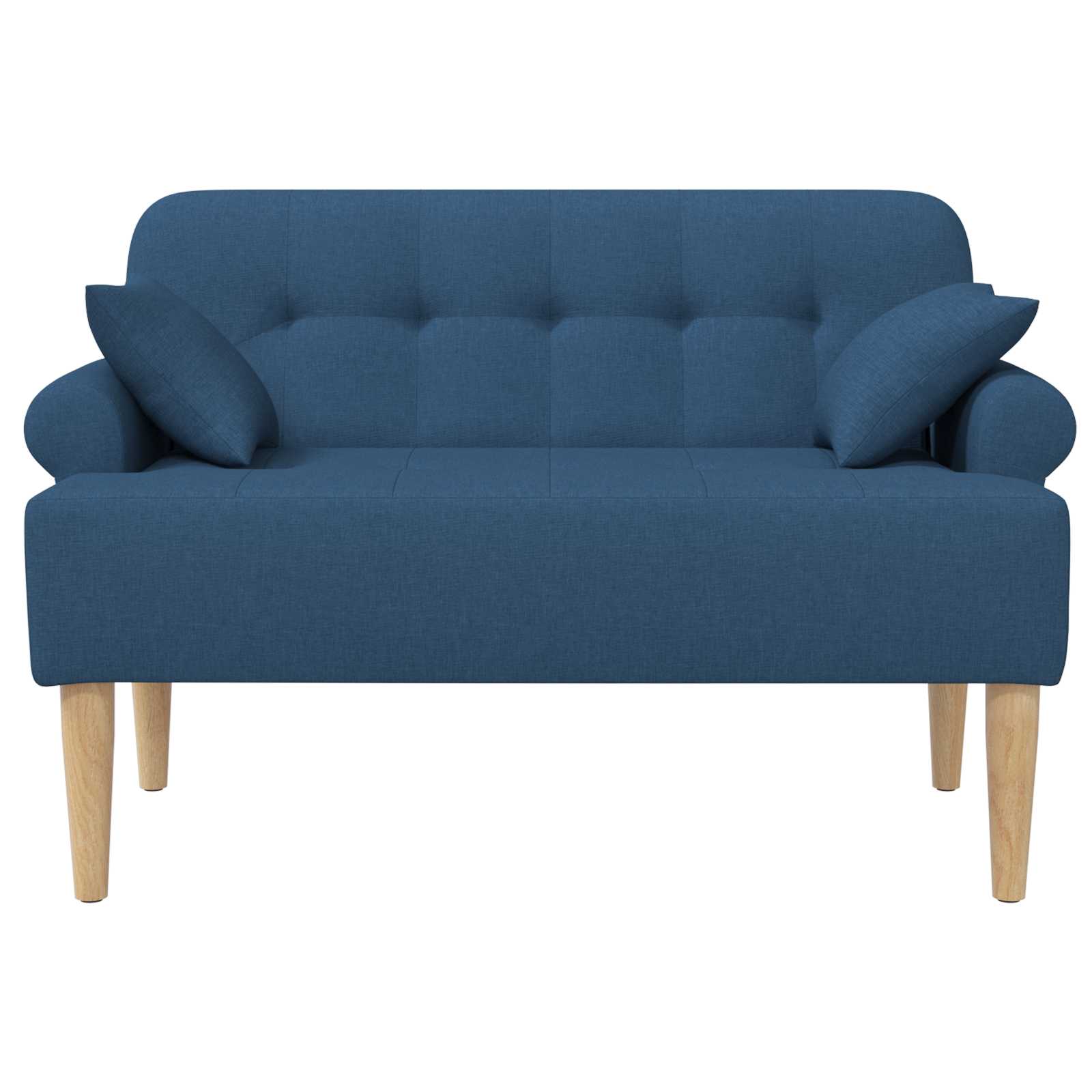 Pohovka S Knoflíkovým Prošíváním Modrá 120 X 65 X 79 Cm Textil