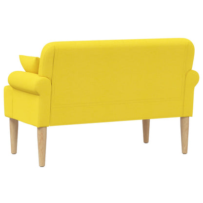Pohovka S Knoflíkovým Prošíváním Světlá Žlutá 120 X 65 X 79 Cm