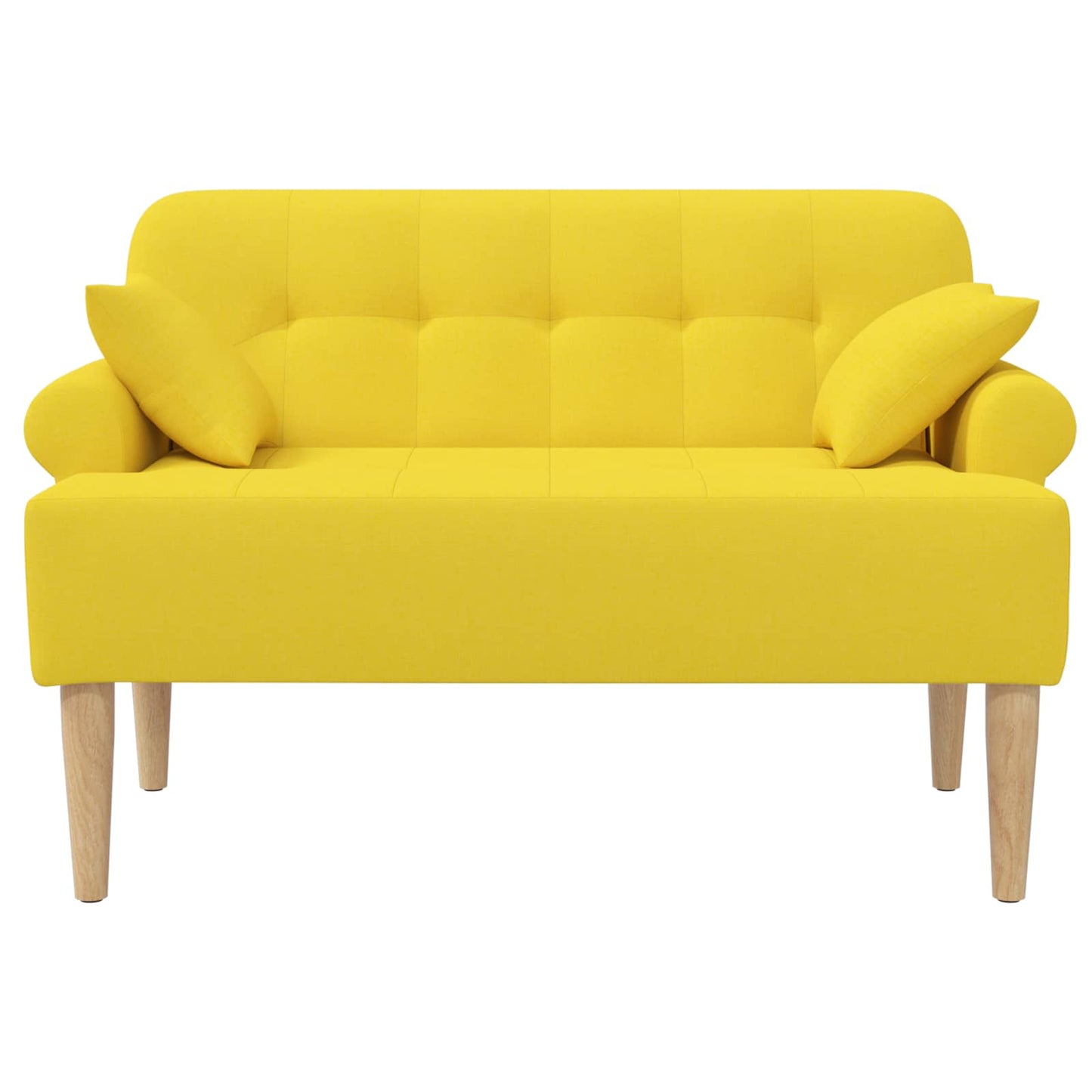Pohovka S Knoflíkovým Prošíváním Světlá Žlutá 120 X 65 X 79 Cm