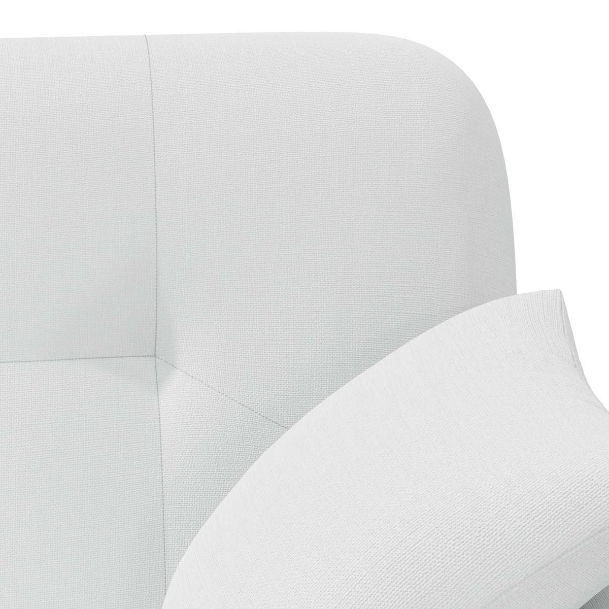 Pohovka S Knoflíkovým Prošíváním Bílá 120 X 65 X 79 Cm Textil
