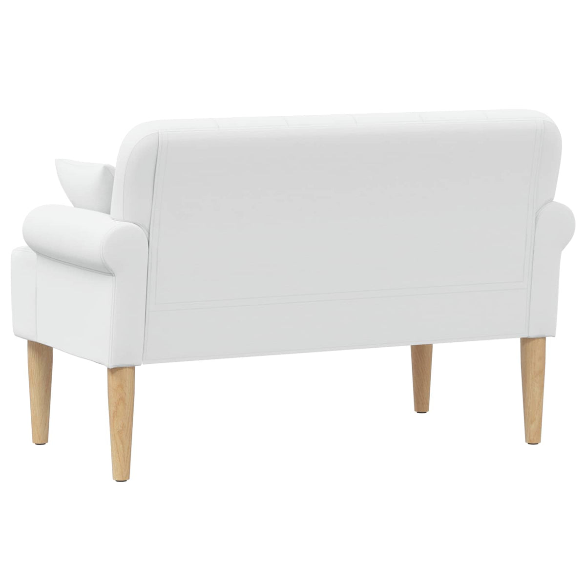 Pohovka S Knoflíkovým Prošíváním Bílá 120 X 65 X 79 Cm Textil