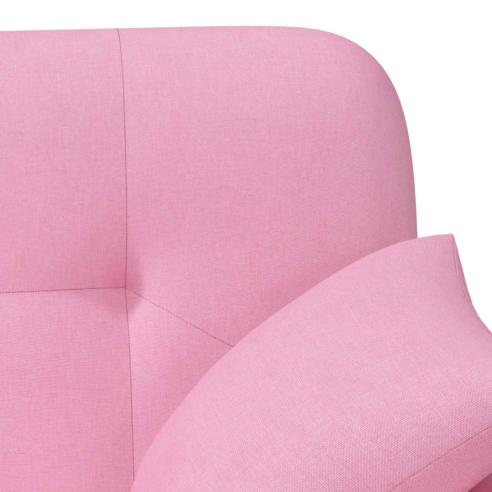 Pohovka S Knoflíkovým Prošíváním Růžová 120 X 65 X 79 Cm Textil