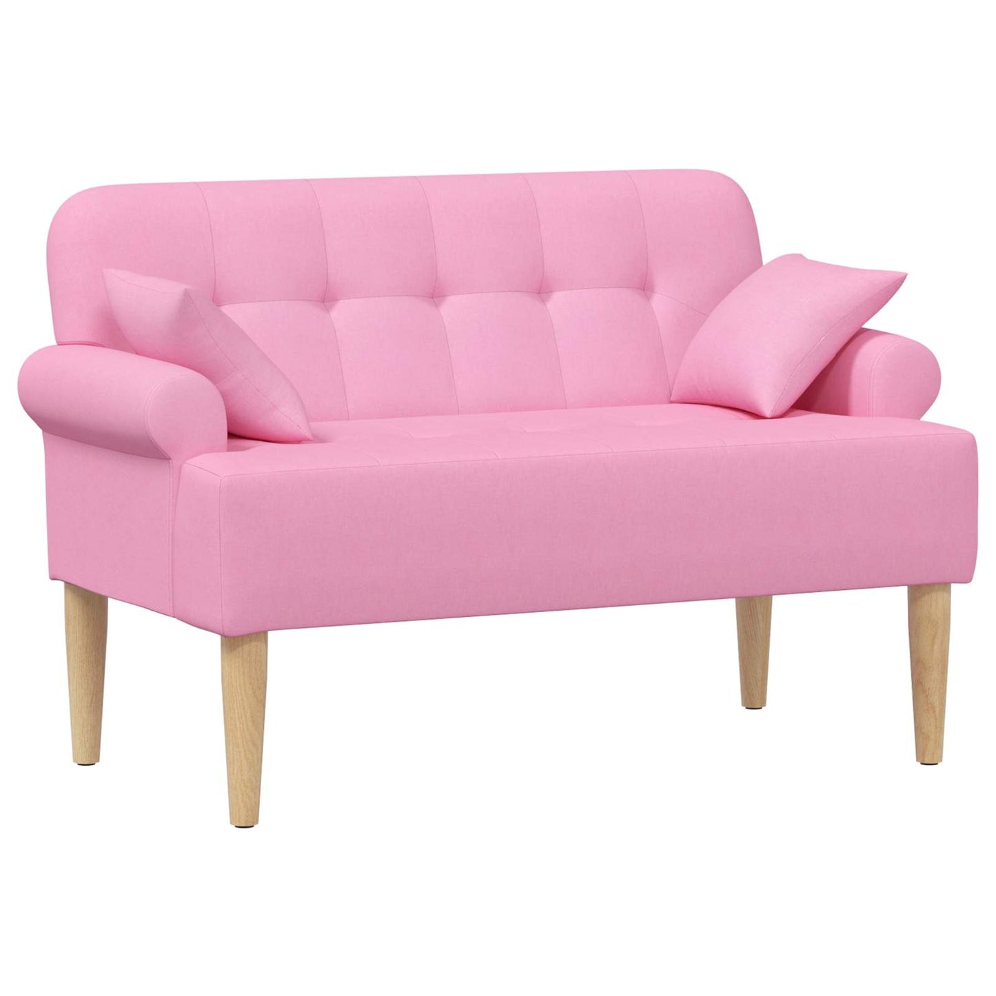 Pohovka S Knoflíkovým Prošíváním Růžová 120 X 65 X 79 Cm Textil