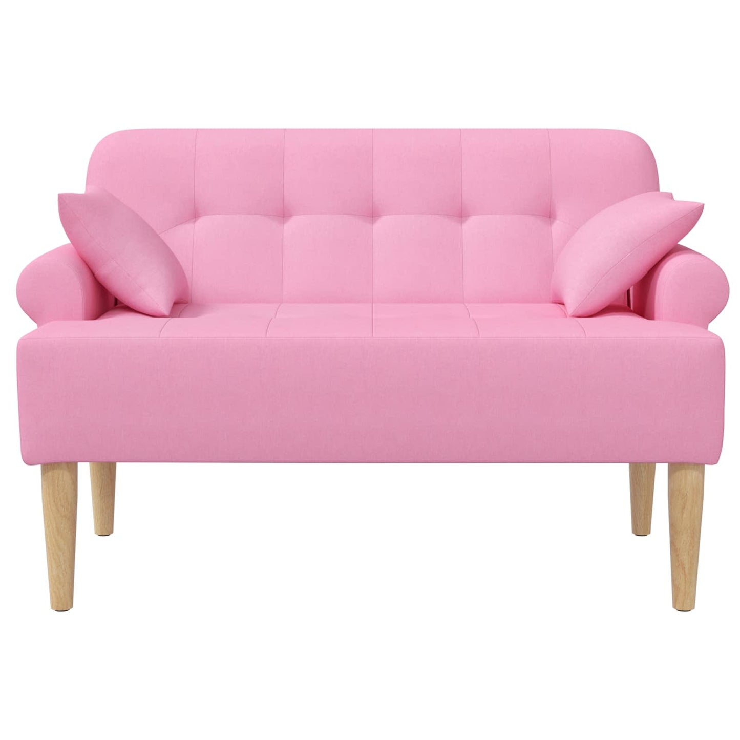 Pohovka S Knoflíkovým Prošíváním Růžová 120 X 65 X 79 Cm Textil