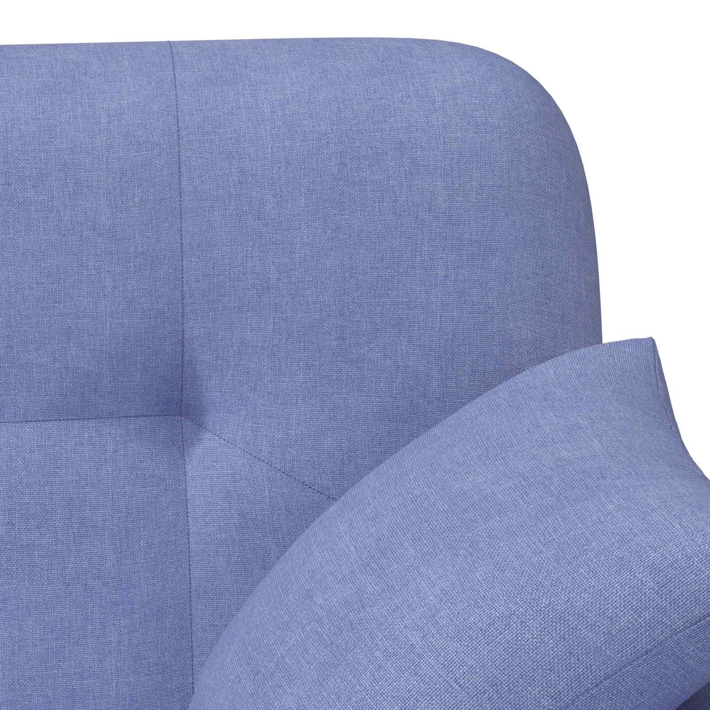 Pohovka S Knoflíkovým Prošíváním Modrá Džínovina Textil