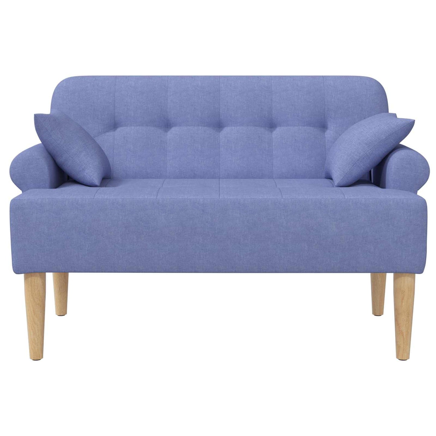 Pohovka S Knoflíkovým Prošíváním Modrá Džínovina Textil