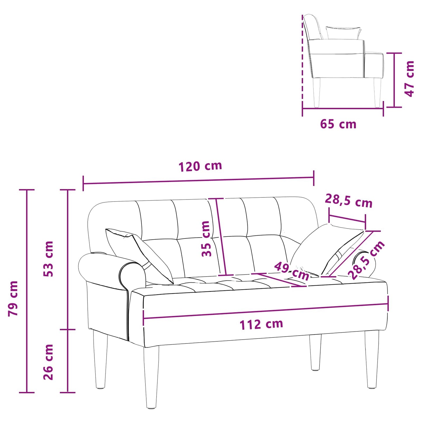 Pohovka S Knoflíkovým Prošíváním Modrá Džínovina Textil