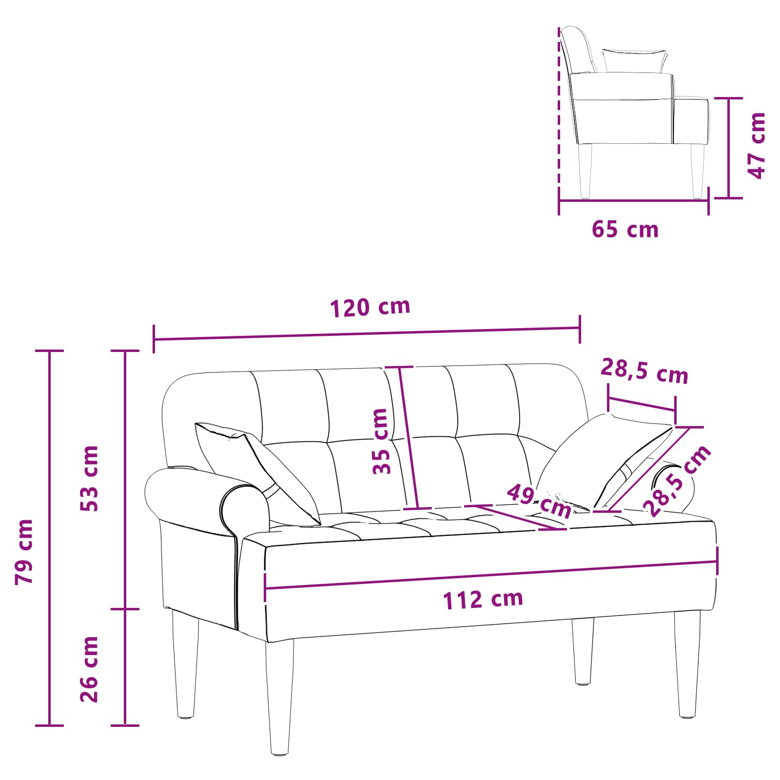 Pohovka S Knoflíkovým Prošíváním Modrá Džínovina Textil