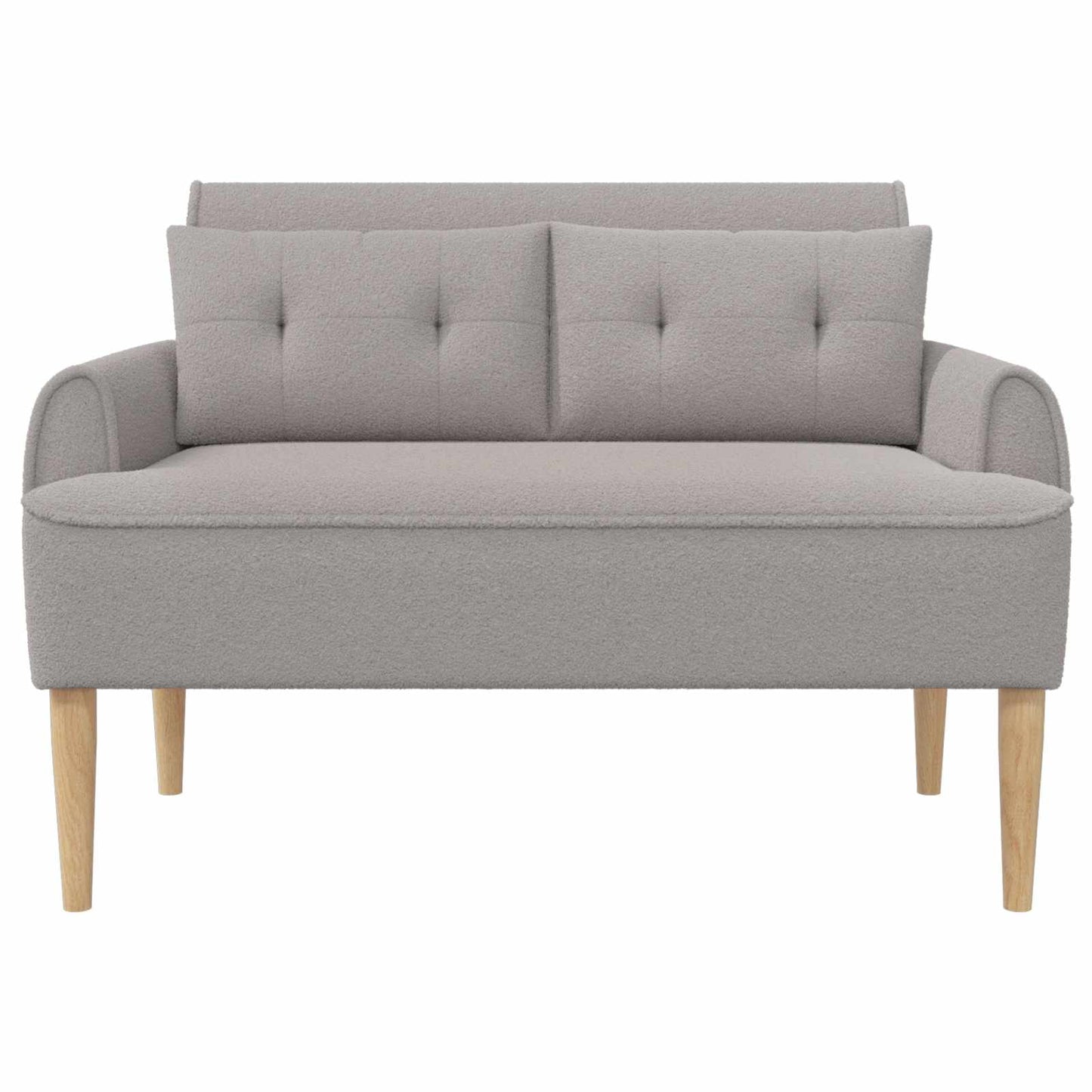 Pohovka S Knoflíkovým Prošíváním Světle Šedá 117 X 67 X 77 Cm