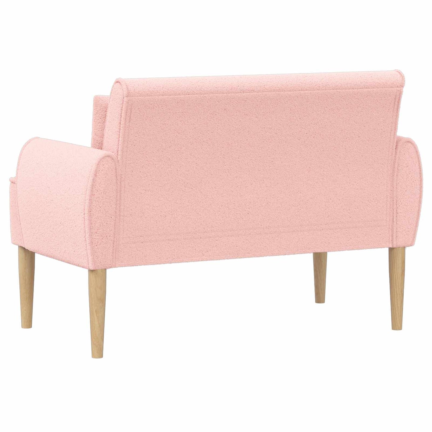 Pohovka S Knoflíkovým Prošíváním Růžová 117 X 67 X 77 Cm Bouclé