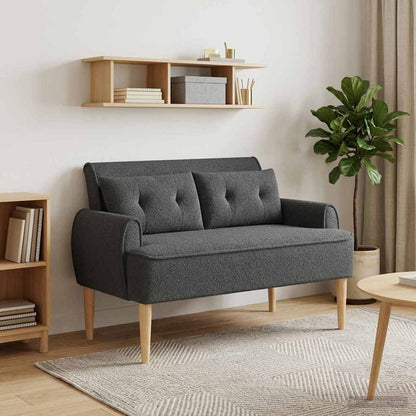 Pohovka S Knoflíkovým Prošíváním Tmavě Šedá 117 X 67 X 77 Cm