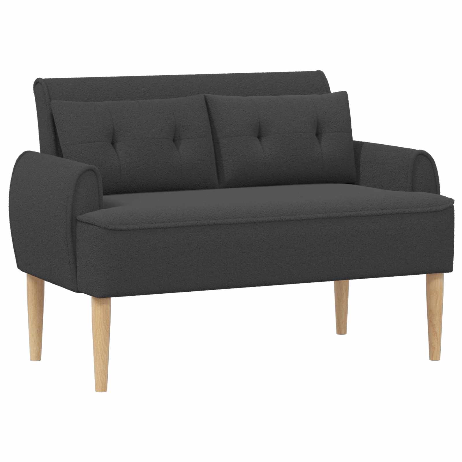 Pohovka S Knoflíkovým Prošíváním Tmavě Šedá 117 X 67 X 77 Cm