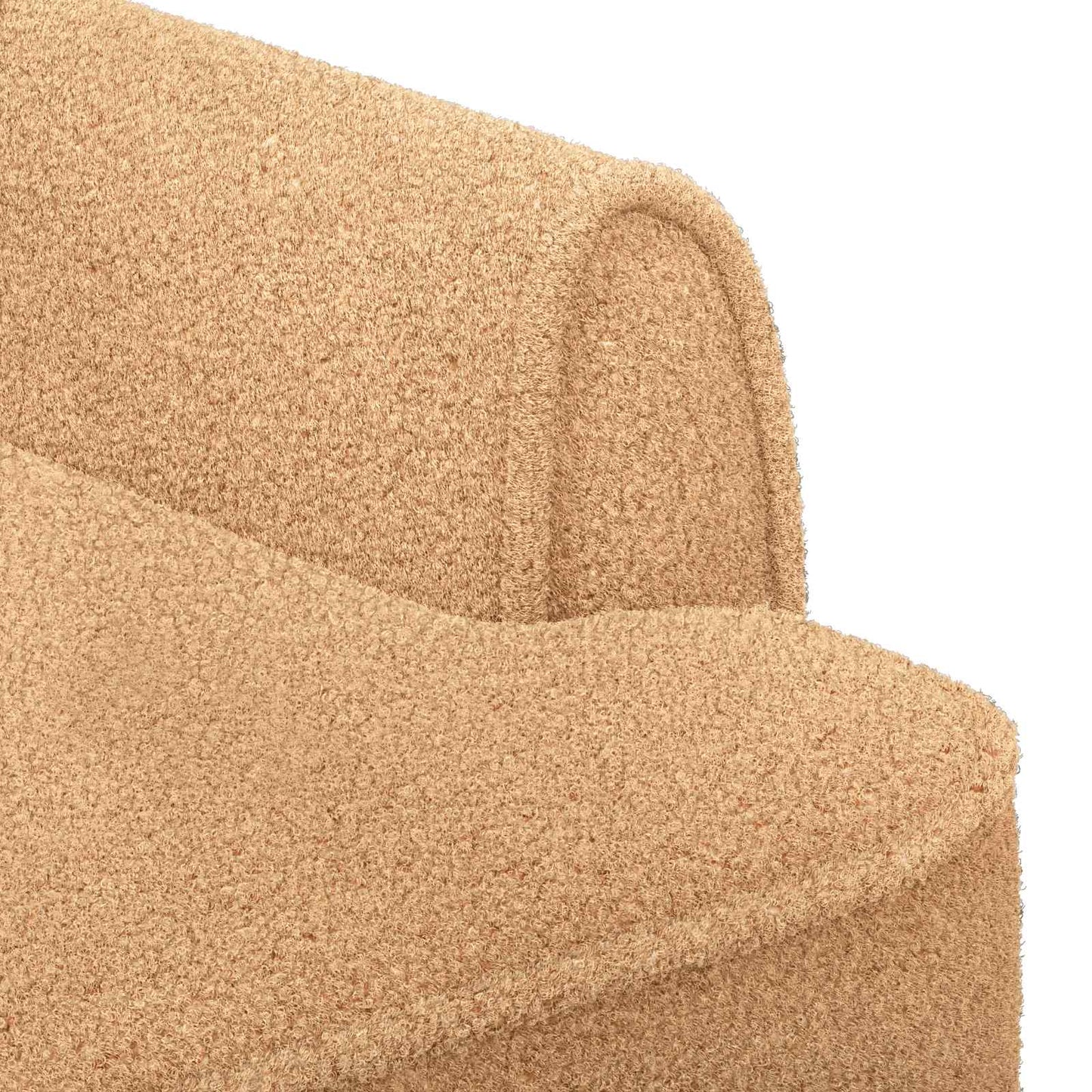 Pohovka S Knoflíkovým Prošíváním Béžová 117 X 67 X 77 Cm Bouclé