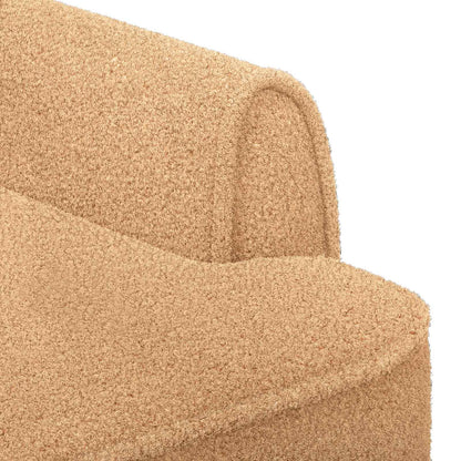 Pohovka S Knoflíkovým Prošíváním Béžová 117 X 67 X 77 Cm Bouclé