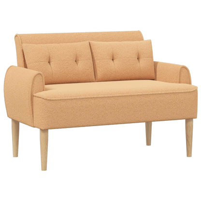 Pohovka S Knoflíkovým Prošíváním Béžová 117 X 67 X 77 Cm Bouclé