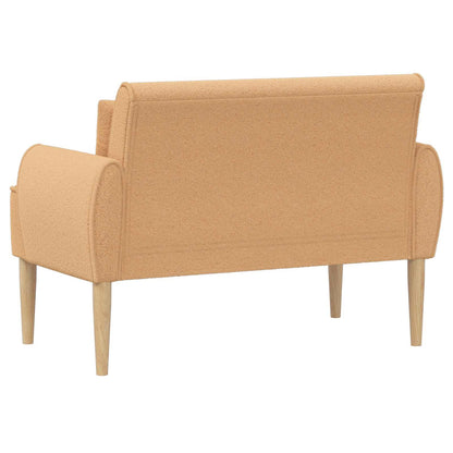 Pohovka S Knoflíkovým Prošíváním Béžová 117 X 67 X 77 Cm Bouclé