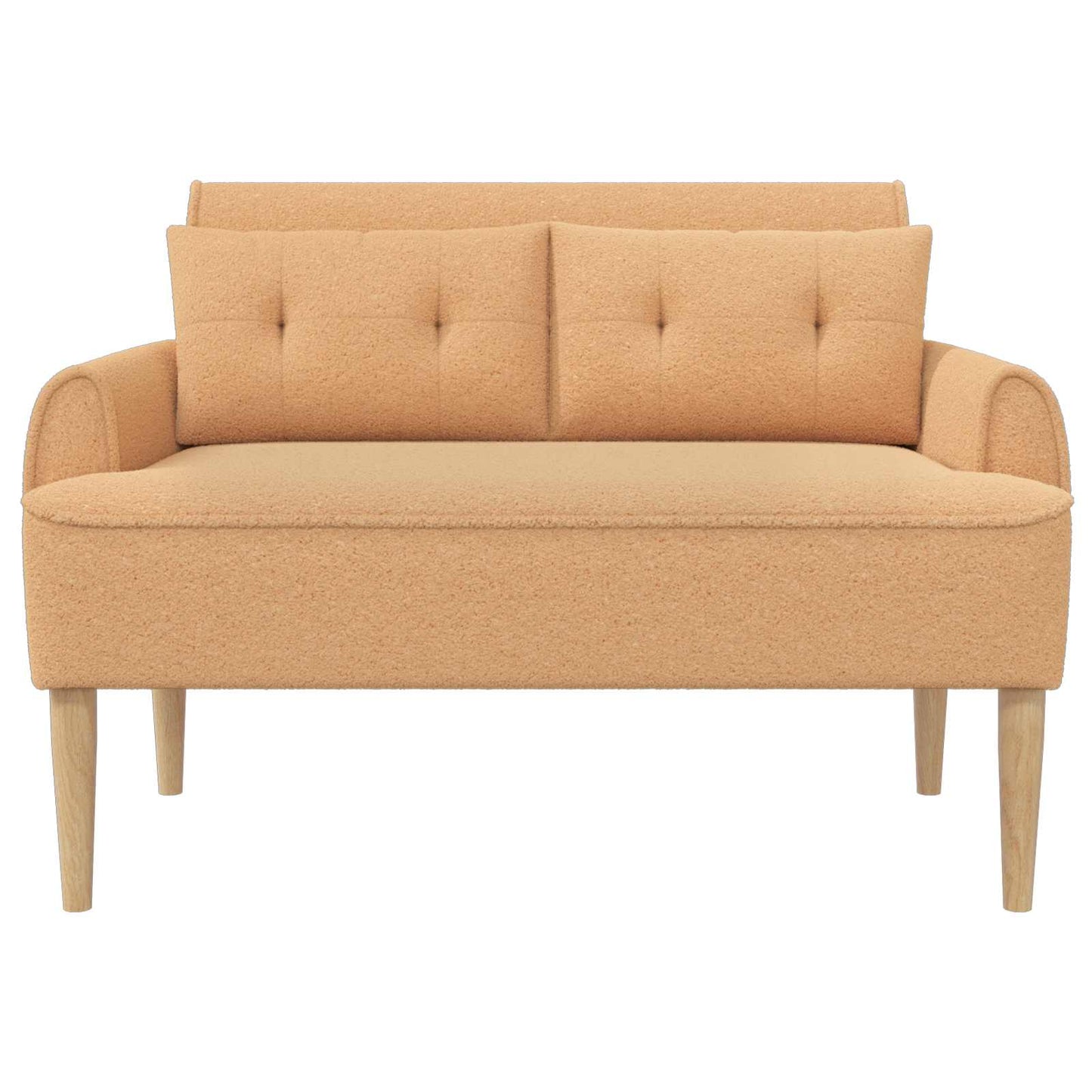 Pohovka S Knoflíkovým Prošíváním Béžová 117 X 67 X 77 Cm Bouclé