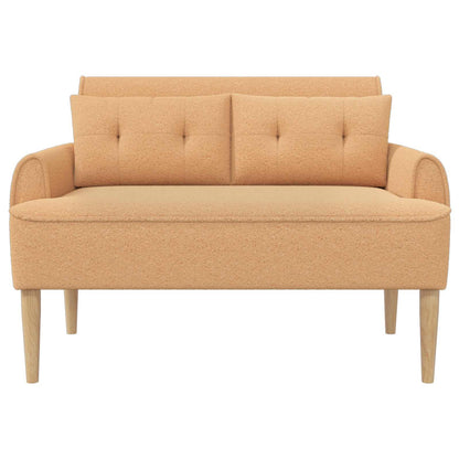 Pohovka S Knoflíkovým Prošíváním Béžová 117 X 67 X 77 Cm Bouclé