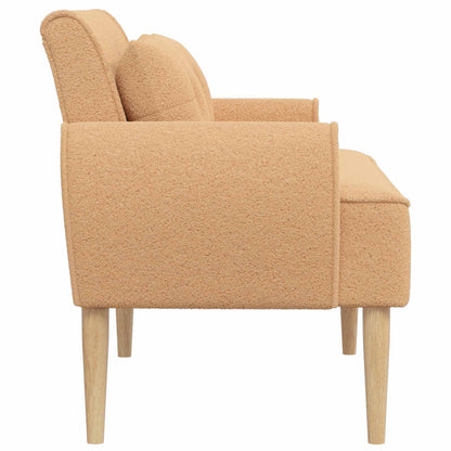 Pohovka S Knoflíkovým Prošíváním Béžová 117 X 67 X 77 Cm Bouclé