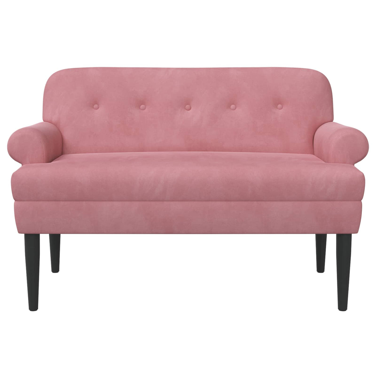 Pohovka S Knoflíkovým Prošíváním Růžová 120 X 66 X 78 Cm Samet