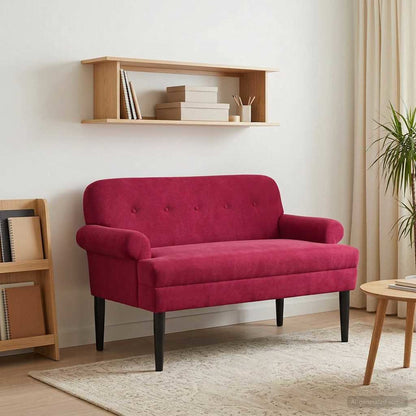 Pohovka S Knoflíkovým Prošíváním Víno Červené 120 X 66 X 78 Cm