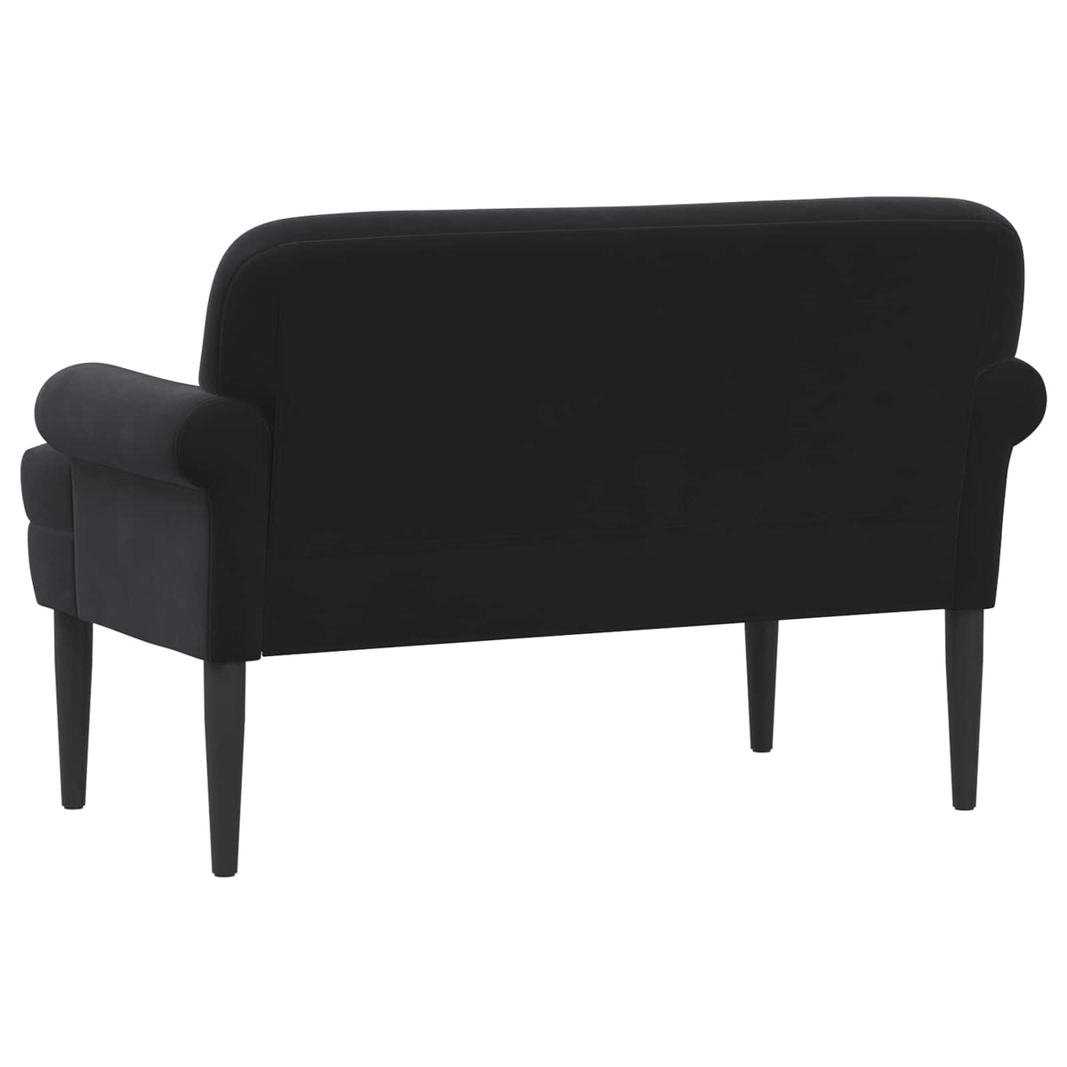 Pohovka S Knoflíkovým Prošíváním Černá 120 X 66 X 78 Cm Samet