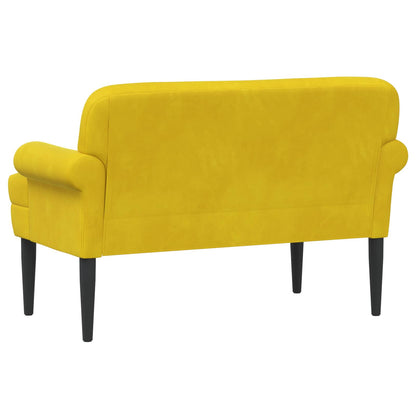 Pohovka S Knoflíkovým Prošíváním Žlutá 120 X 66 X 78 Cm Samet