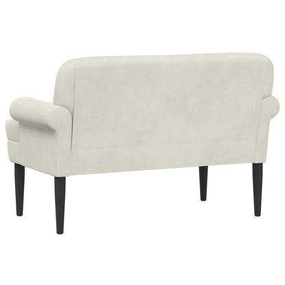 Pohovka S Knoflíkovým Prošíváním Krémová 120 X 66 X 78 Cm Samet