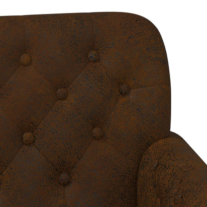 Pohovka S Knoflíkovým Prošíváním Hnědá 120 X 65 X 78 Cm