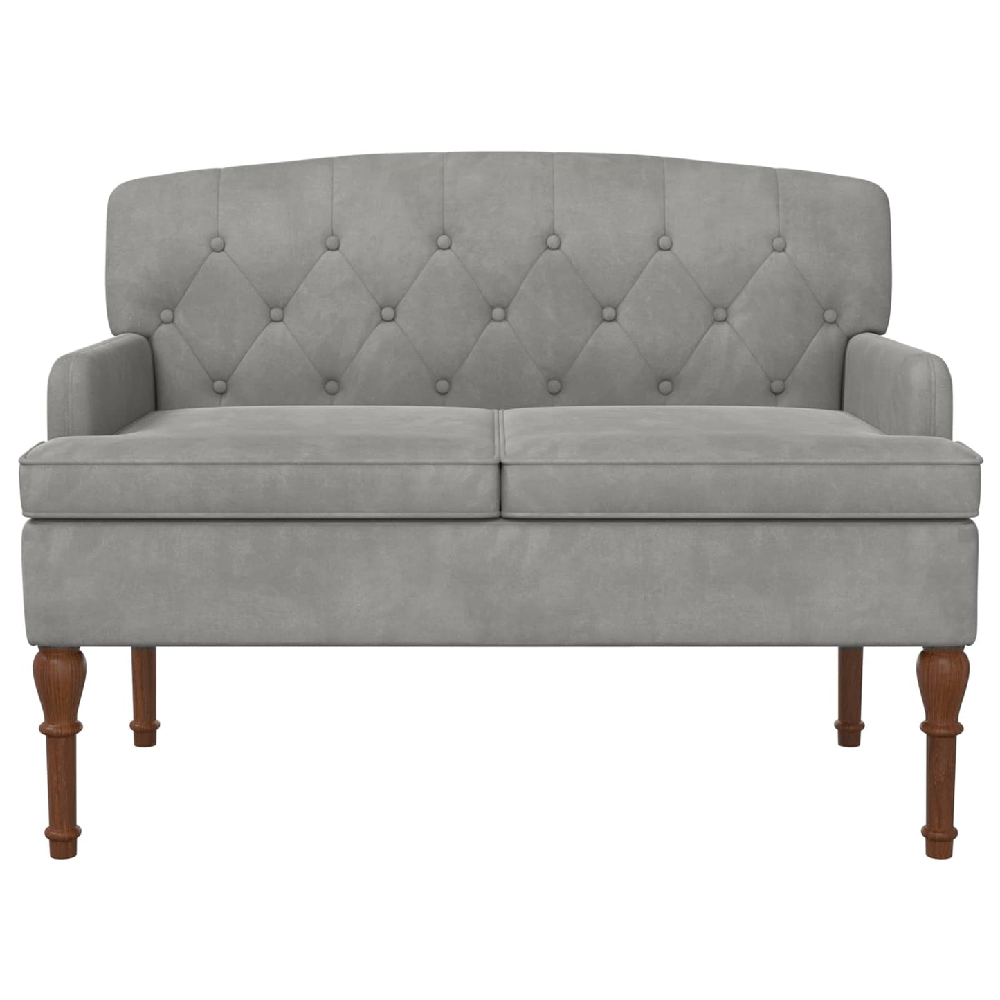 Pohovka S Knoflíkovým Prošíváním Světle Šedá 111 X 65 X 79 Cm