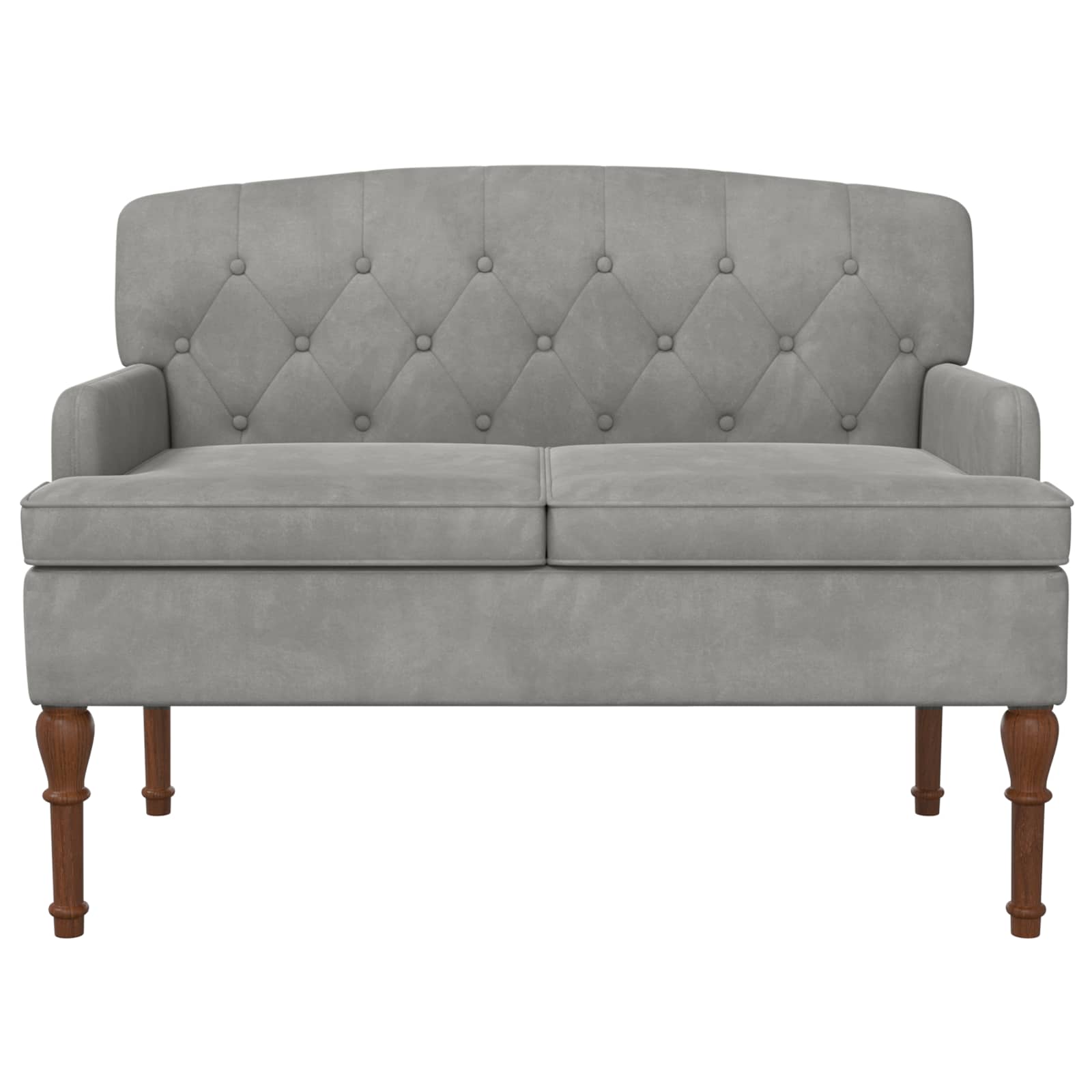 Pohovka S Knoflíkovým Prošíváním Světle Šedá 111 X 65 X 79 Cm